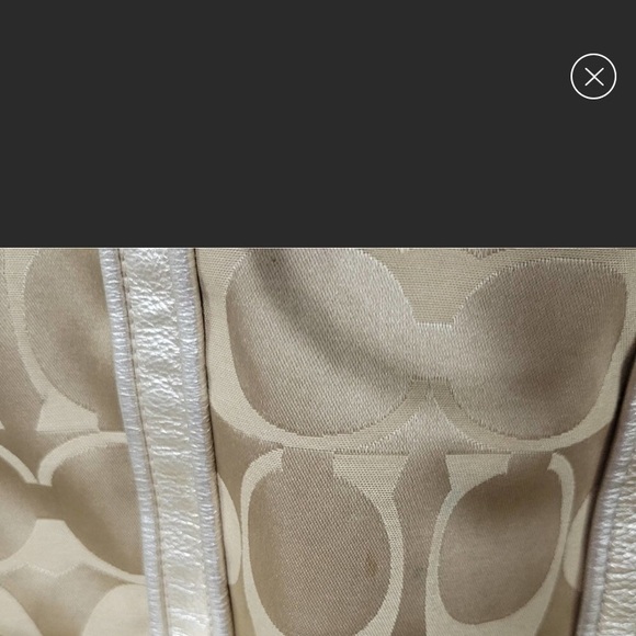 Coach Poppy Gold & Metallic Silver Shoulder Hand Bag - Picture 10 of 12